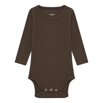 BIRKHOLM Langærmet Rib Body Chokolade Brun